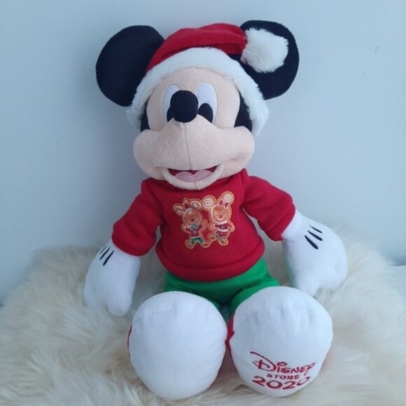 Disney Store Mickey Mouse Holiday Plush 2020 12inch - Picture 1 of 13